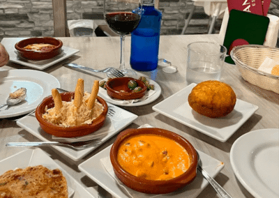 Dishes from the Abanico restaurant in Estepona